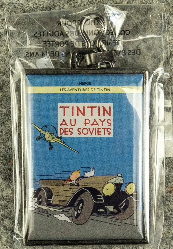 Moulinsart Tintin Title Cover Keyring 42518 - Land of Soviets Metal