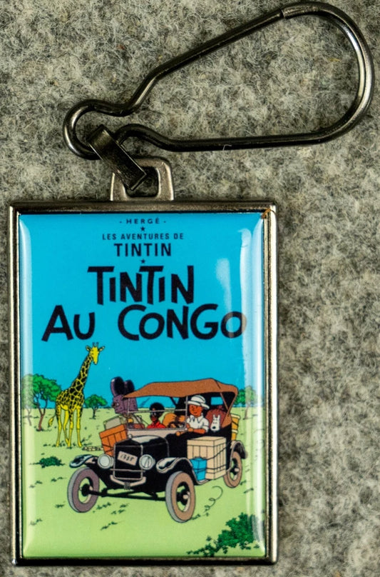 Moulinsart Tintin Title Cover Keyring 42519 - Tintin in the Congo Metal