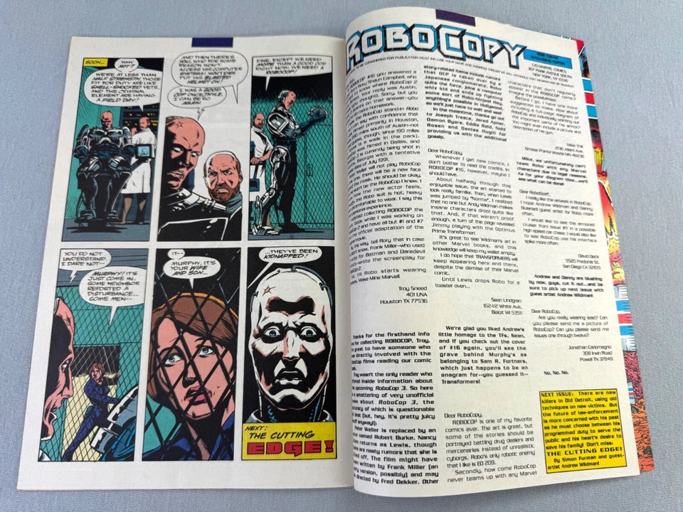 Robocop: The Future of Law Enforcement Issue 19 - Paperback 1991 Marvel Comic