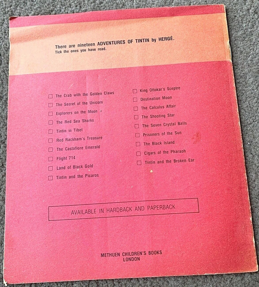 Volume 12 of 12 - Tintin Painting & Drawing Book Methuen 1977 1st Edition