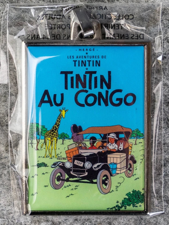 Moulinsart Tintin Title Cover Keyring 42519 - Tintin in the Congo Metal