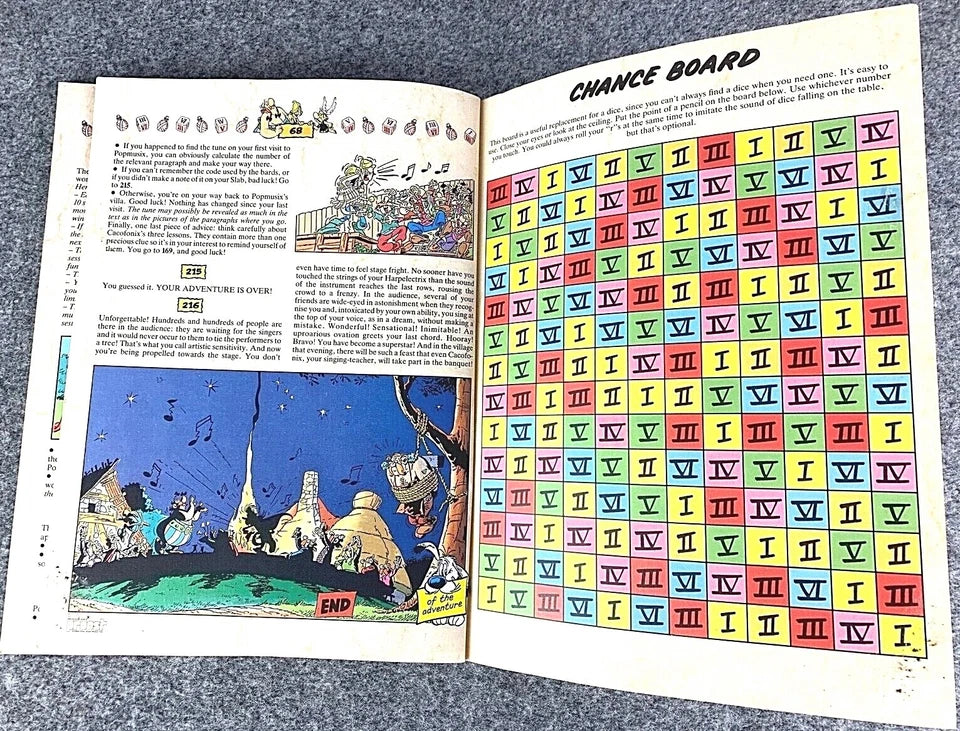 Asterix Game Book Volume 1: Idol of the Gauls Hodder Stoughton 1990 UK Paperback Edition