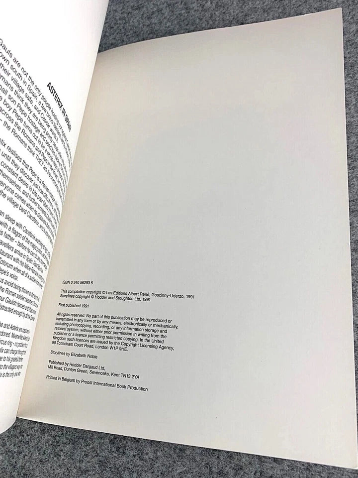 Asterix Poster Book 1991 Hodder/Stoughton 1st UK Edition Rare PB Book