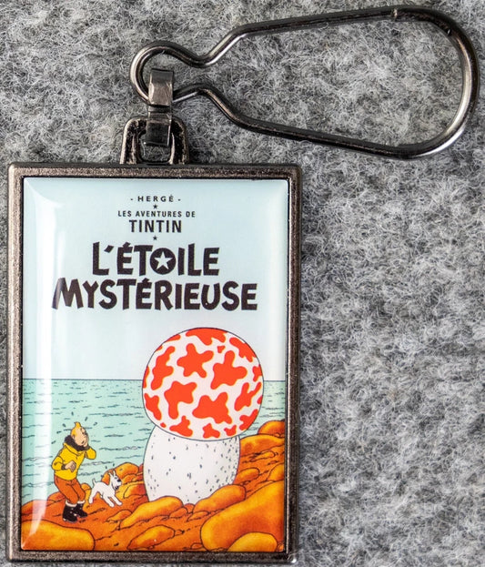 Moulinsart Tintin Title Cover Keyring 42535 - The Shooting Star Metal