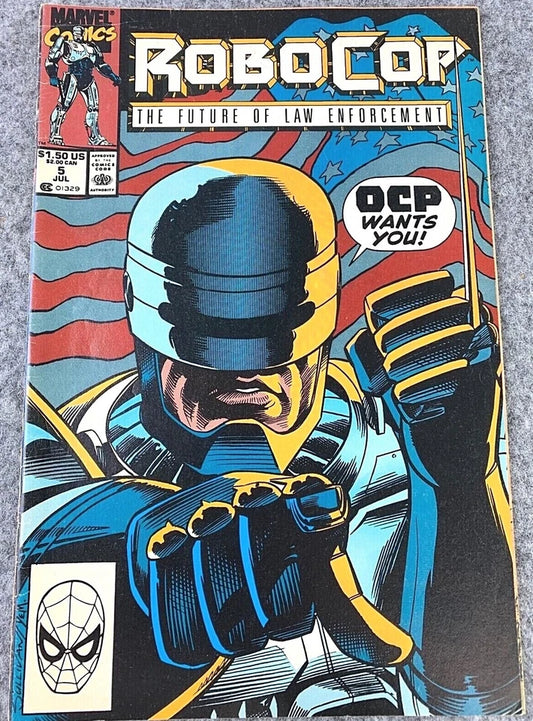 Robocop: The Future of Law Enforcement Issue 5 - Paperback 1990 Marvel Comic