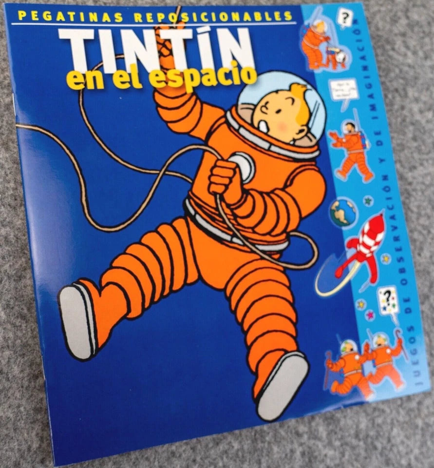 Tintin Espacio Rare LTD Spanish Release 2002 Tintin Sticker Book Editorial Zendrera Zariquie