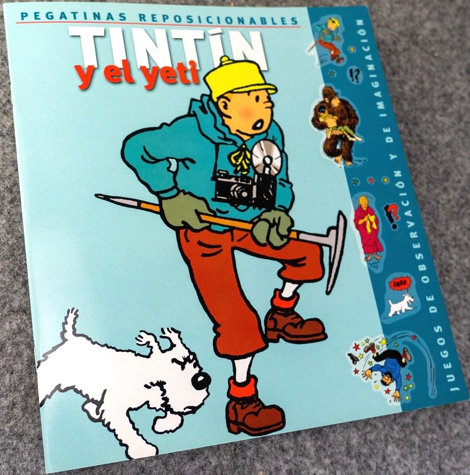 Tintin Yeti Rare LTD Spanish Release 2002 Tintin Sticker Book Editorial Zendrera Zariquie