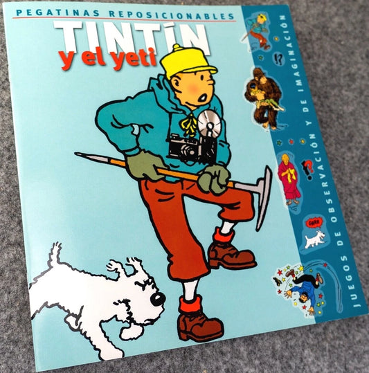 Tintin Yeti Rare LTD Spanish Release 2002 Tintin Sticker Book Editorial Zendrera Zariquie