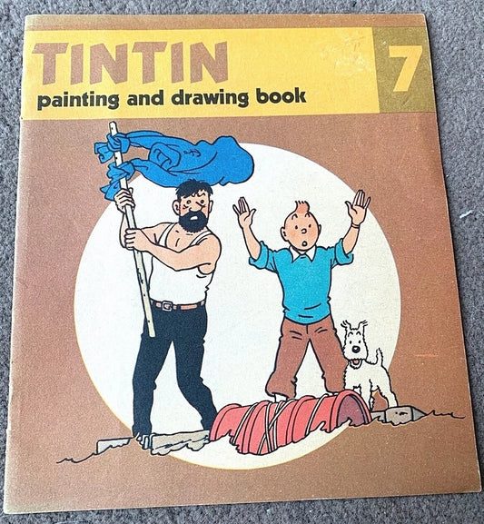 Volume 7 of 12 - Tintin Painting & Drawing Book Methuen 1977 1st Edition
