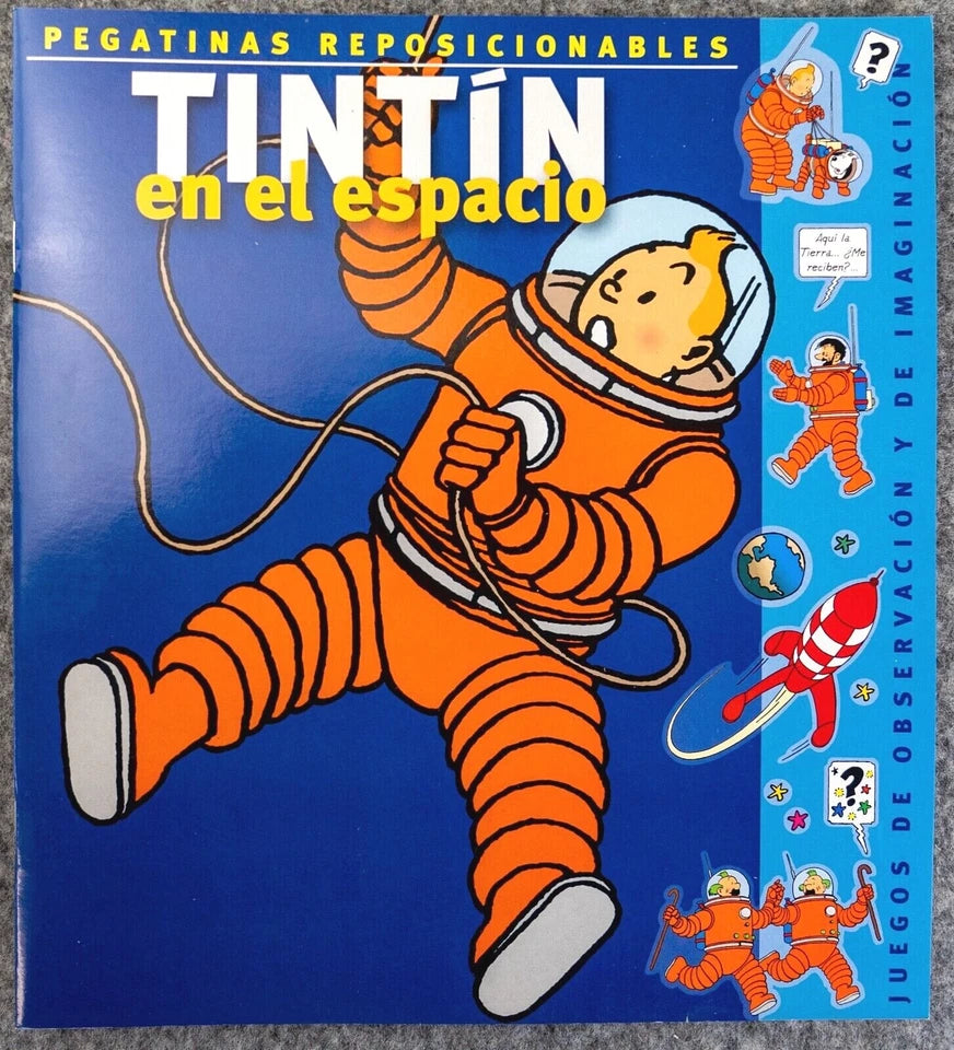 Tintin Espacio Rare LTD Spanish Release 2002 Tintin Sticker Book Editorial Zendrera Zariquie