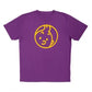 Moulinsart Tintin Face Adult T-Shirt: Purple/Yellow Cotton T Shirt S - 2X ML Hergé