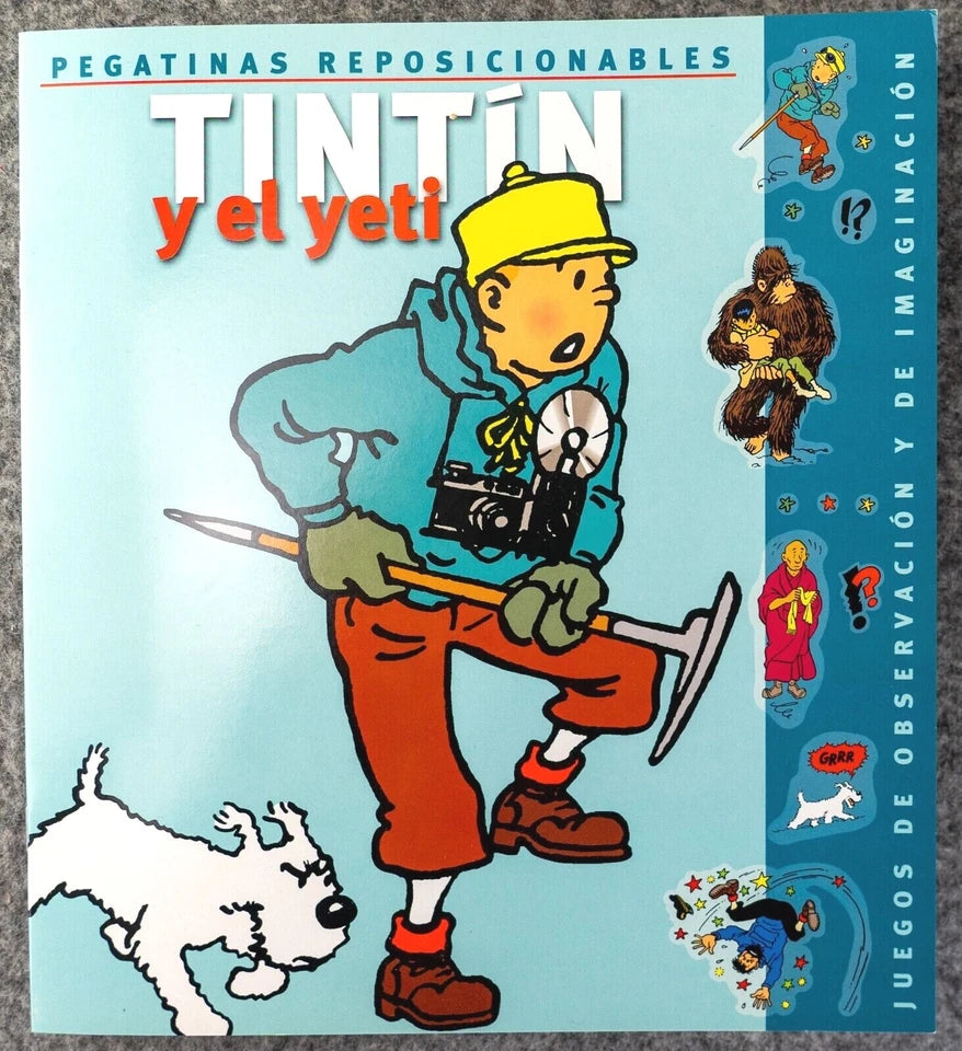 Tintin Yeti Rare LTD Spanish Release 2002 Tintin Sticker Book Editorial Zendrera Zariquie