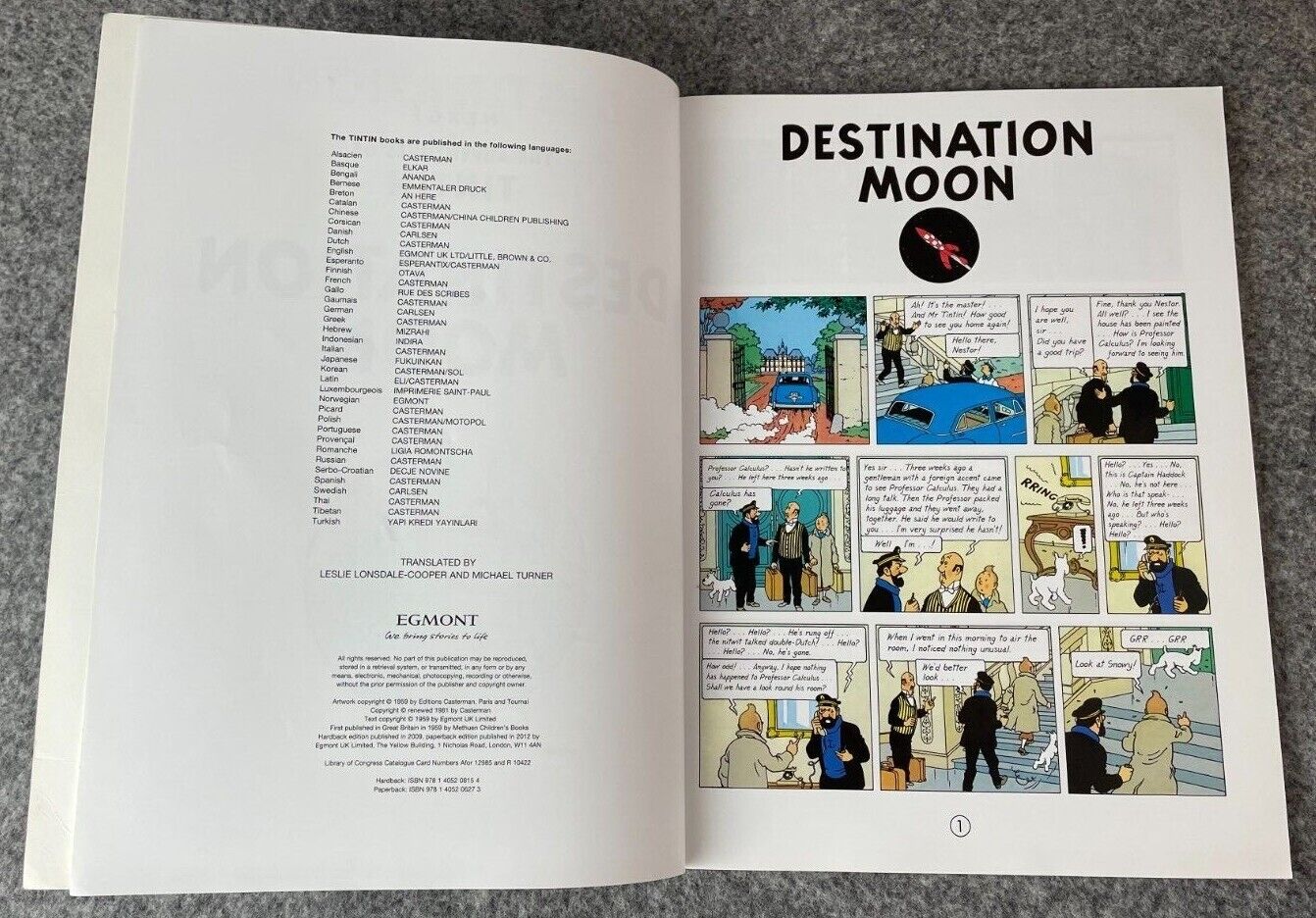 Destination Moon Tintin Book Egmont UK Paperback Edition