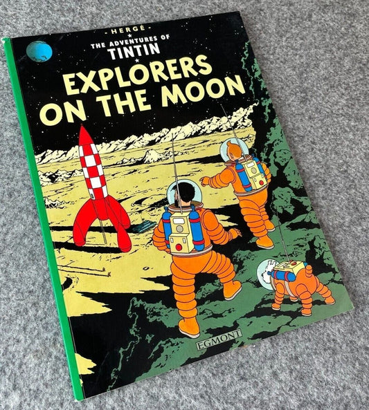 Explorers on the Moon Tintin Book Egmont UK Paperback Edition