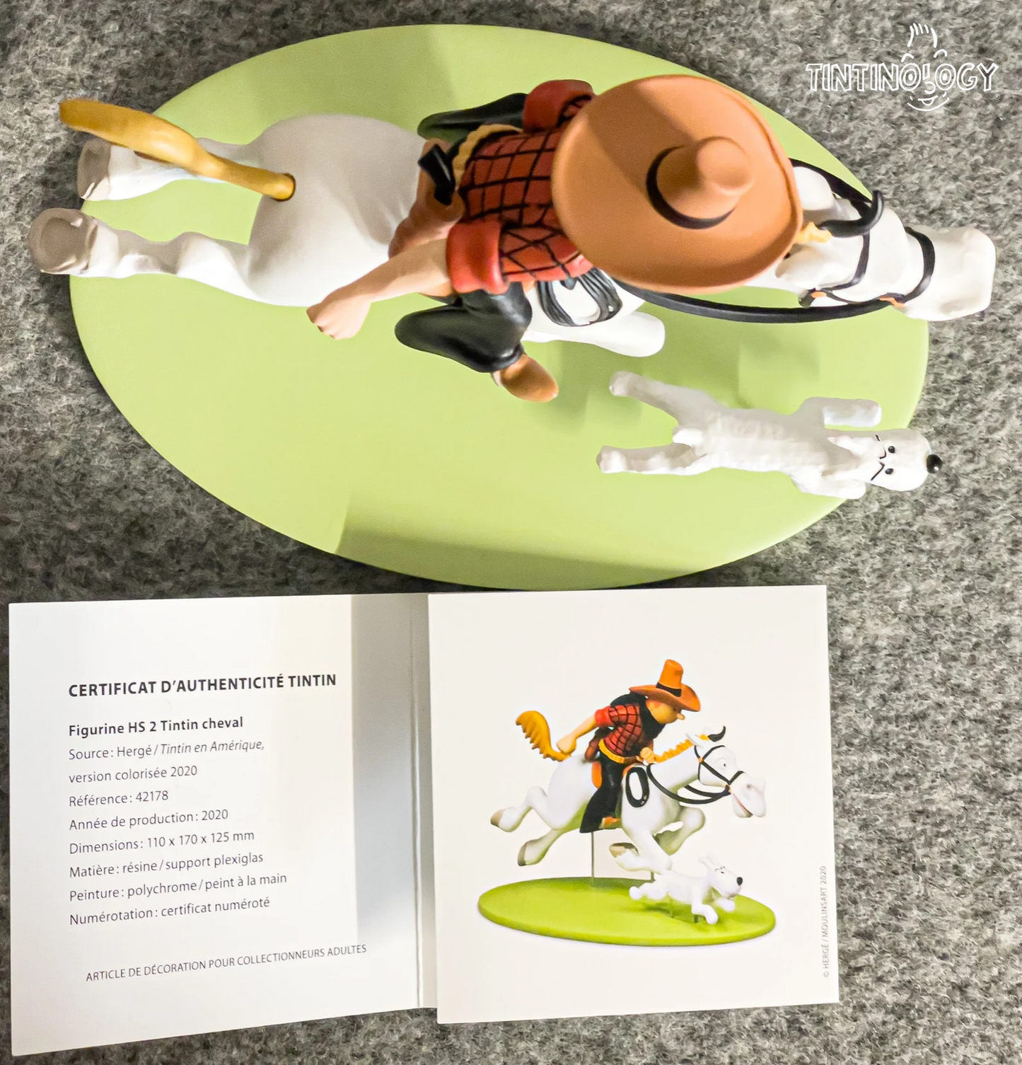 Hors Serie Figurine 42178 Tintin Cheval: America Colorized 11cm Model Figure