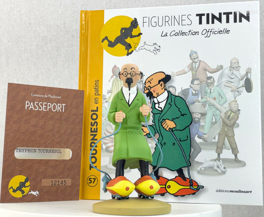 Tintin Figurines Officielle # 57 Calculus on Motorskates Herge model Figure