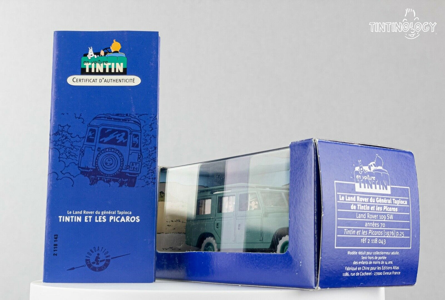 ATLAS TINTIN CAR # 43 Land Rover Defender: Picaros Herge model voiture 1/43 Scal