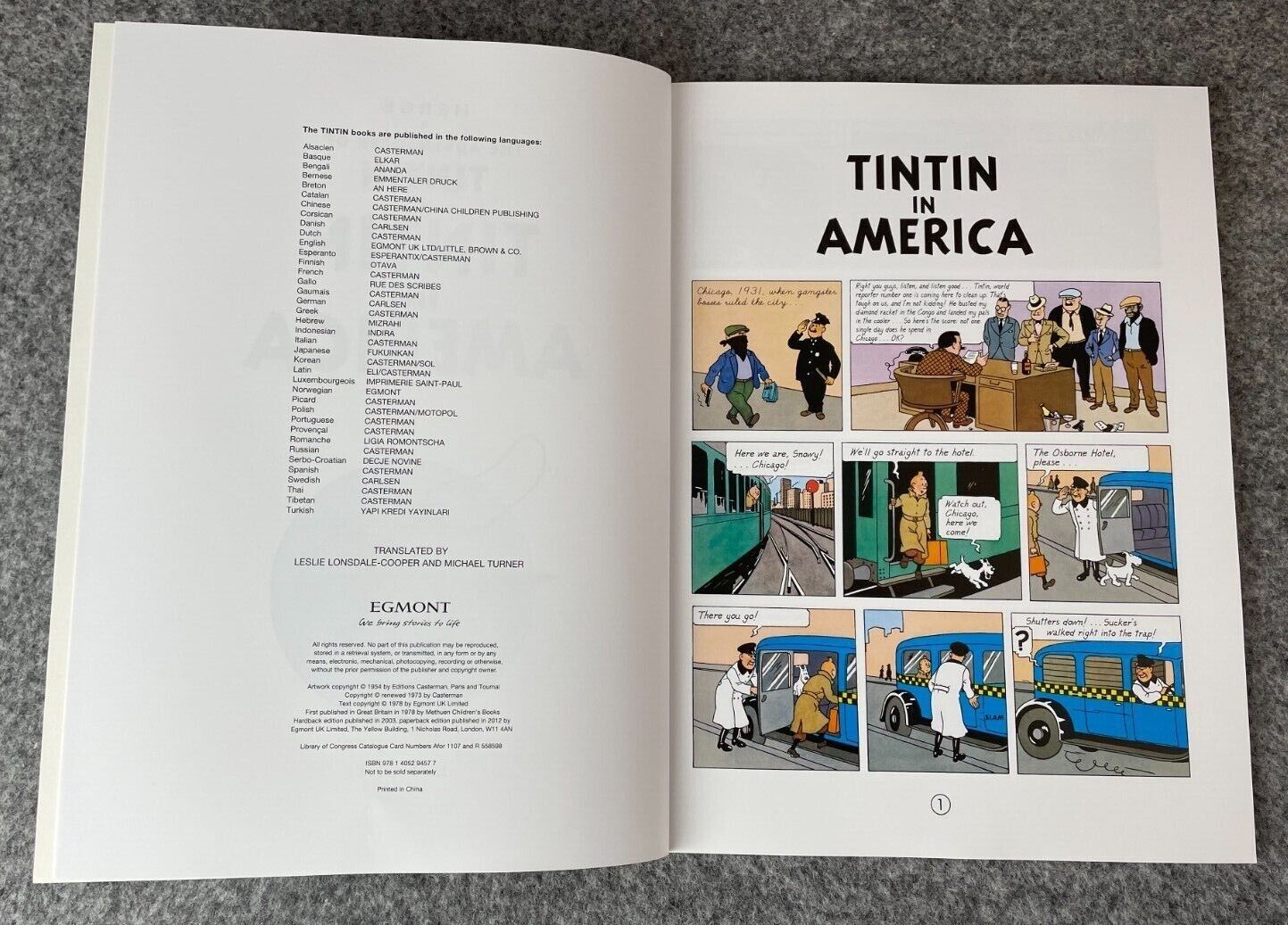 Tintin in America Tintin Book Egmont UK Paperback Edition