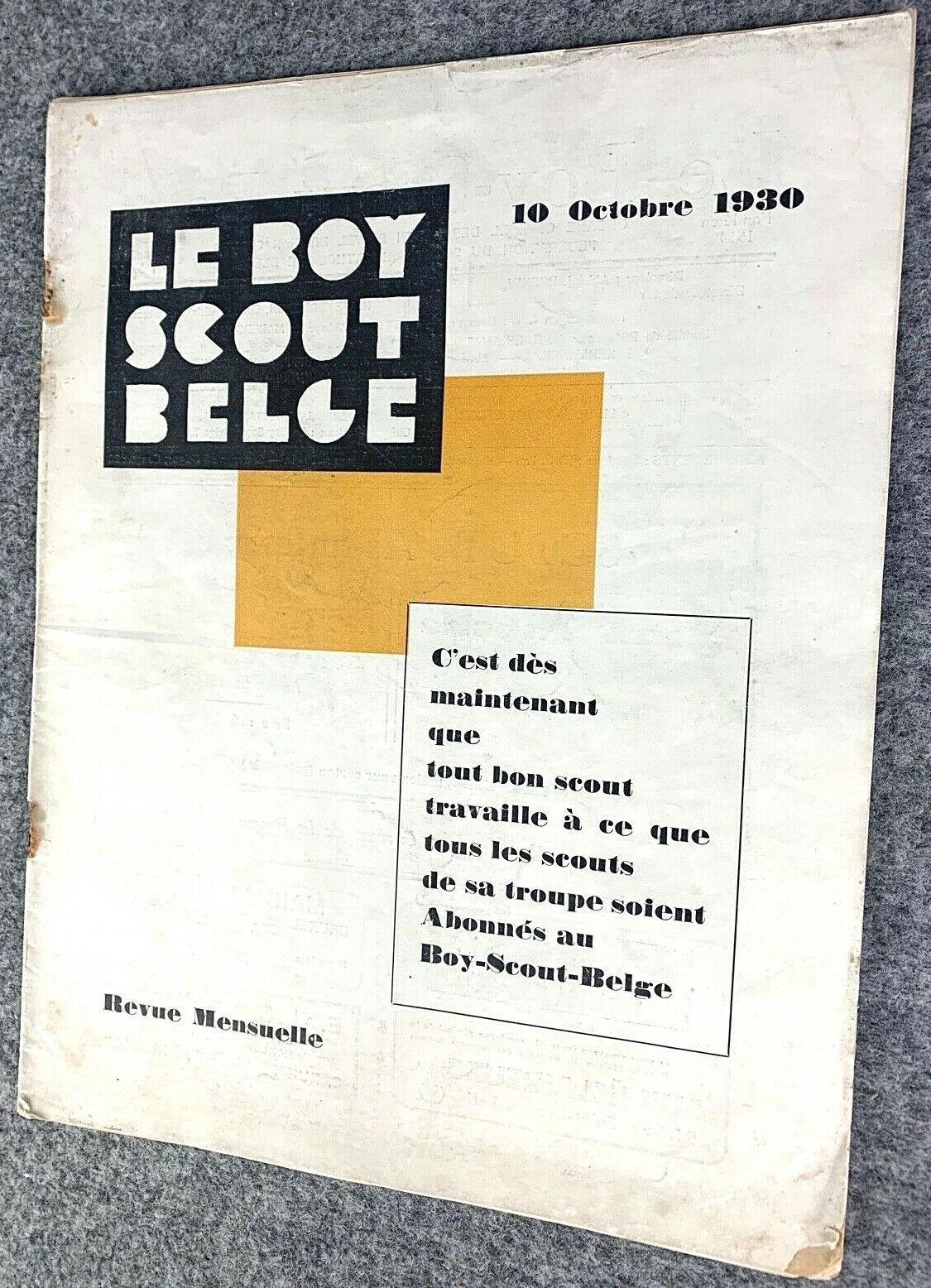 Vintage 1930 LE BOY SCOUT BELGE issue illustrated by Herge Vintage EO Tintin