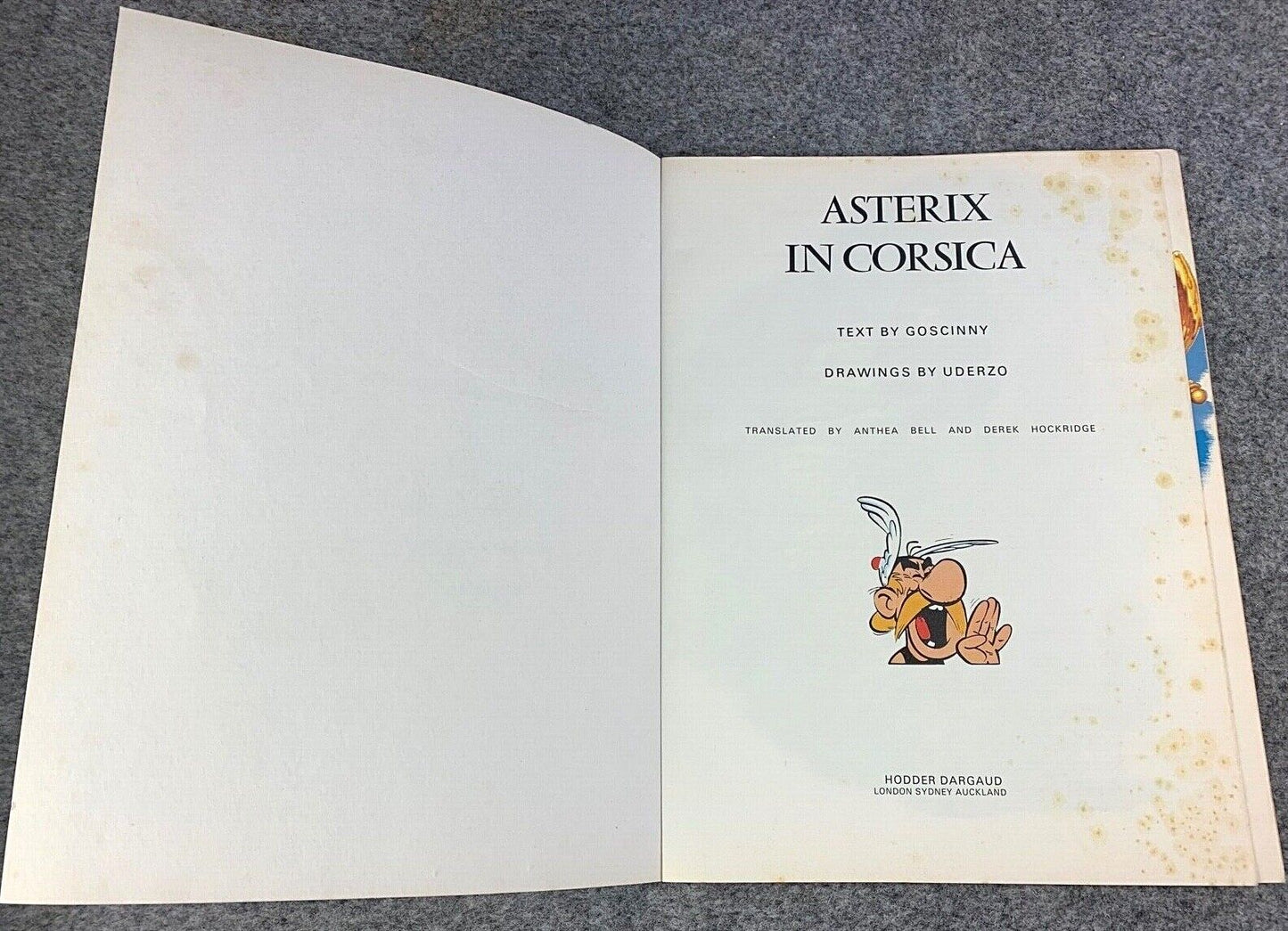 Asterix in Corsica - 1970/80s Hodder/Dargaud UK Edition Paperback Book Uderzo