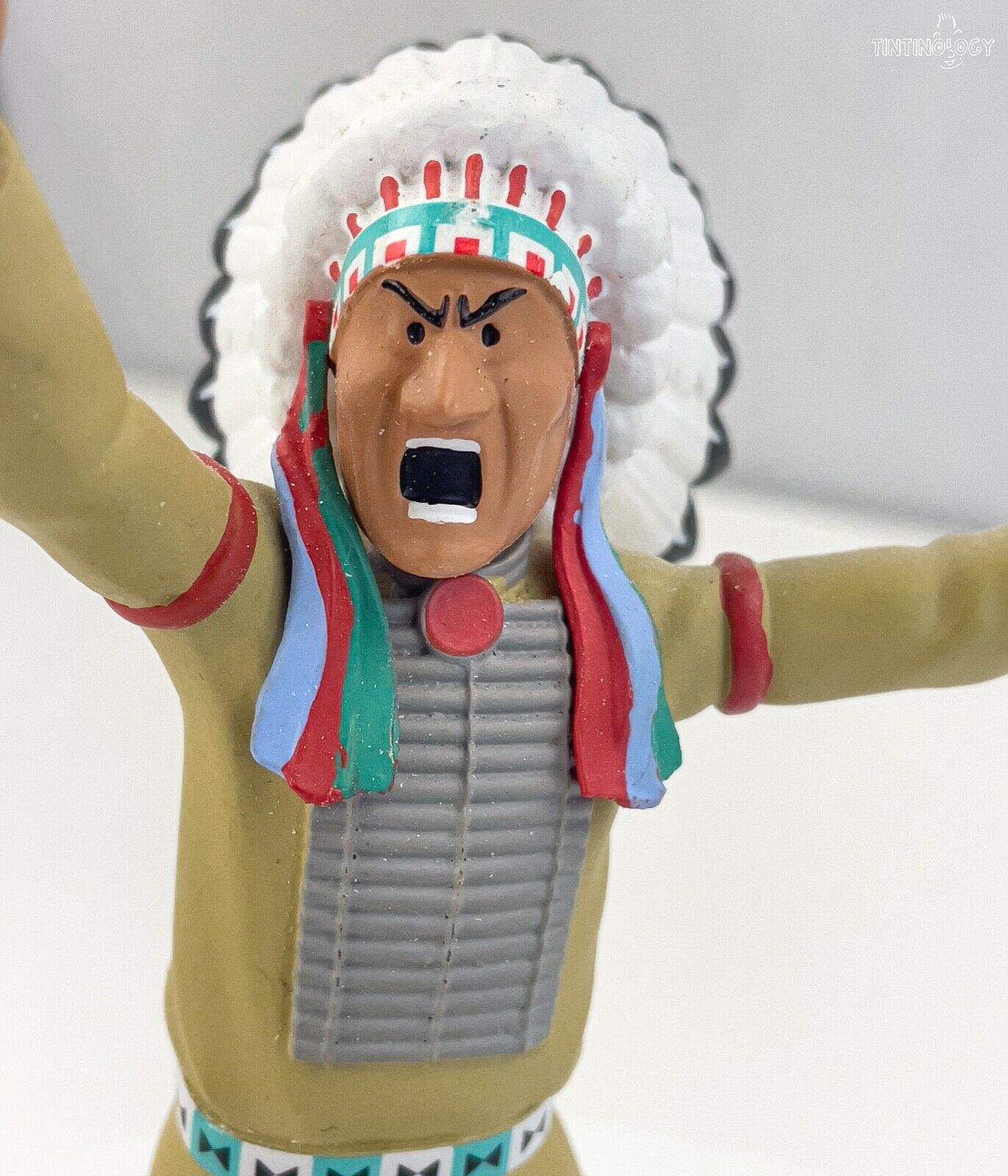 Tintin Figurine Officielle # 41 Red Indian Chief: America Herge model