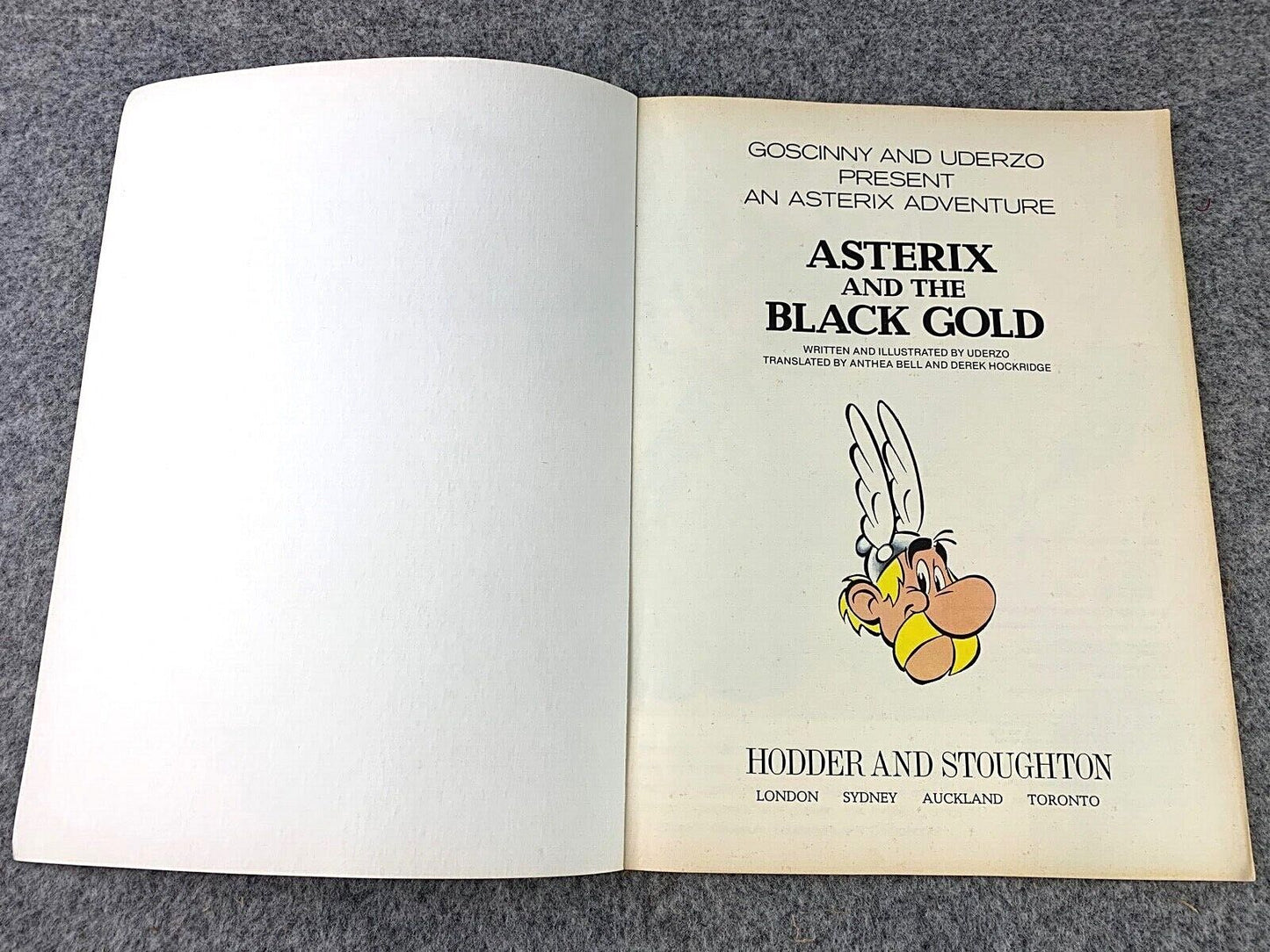 Asterix & the Black Gold - 1970/80s Hodder/Dargaud UK Edition Paperback Book Uderzo