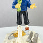 Pixi Moulinsart Figurine 46205 Haddock Snowy & Chicken 2004 Metal Figure Tintin