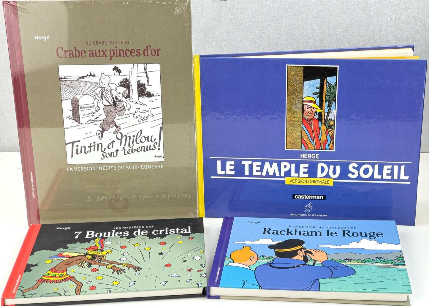 Set x4 Le Soir Facsimile 1st Edition Hardback Tintin Books Herge EO