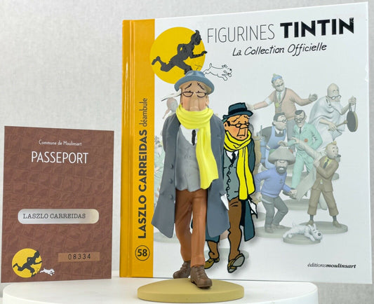 Tintin Figurines Officielle # 58 Laszlo Carriedas: Flight 714 model ML resin Figure