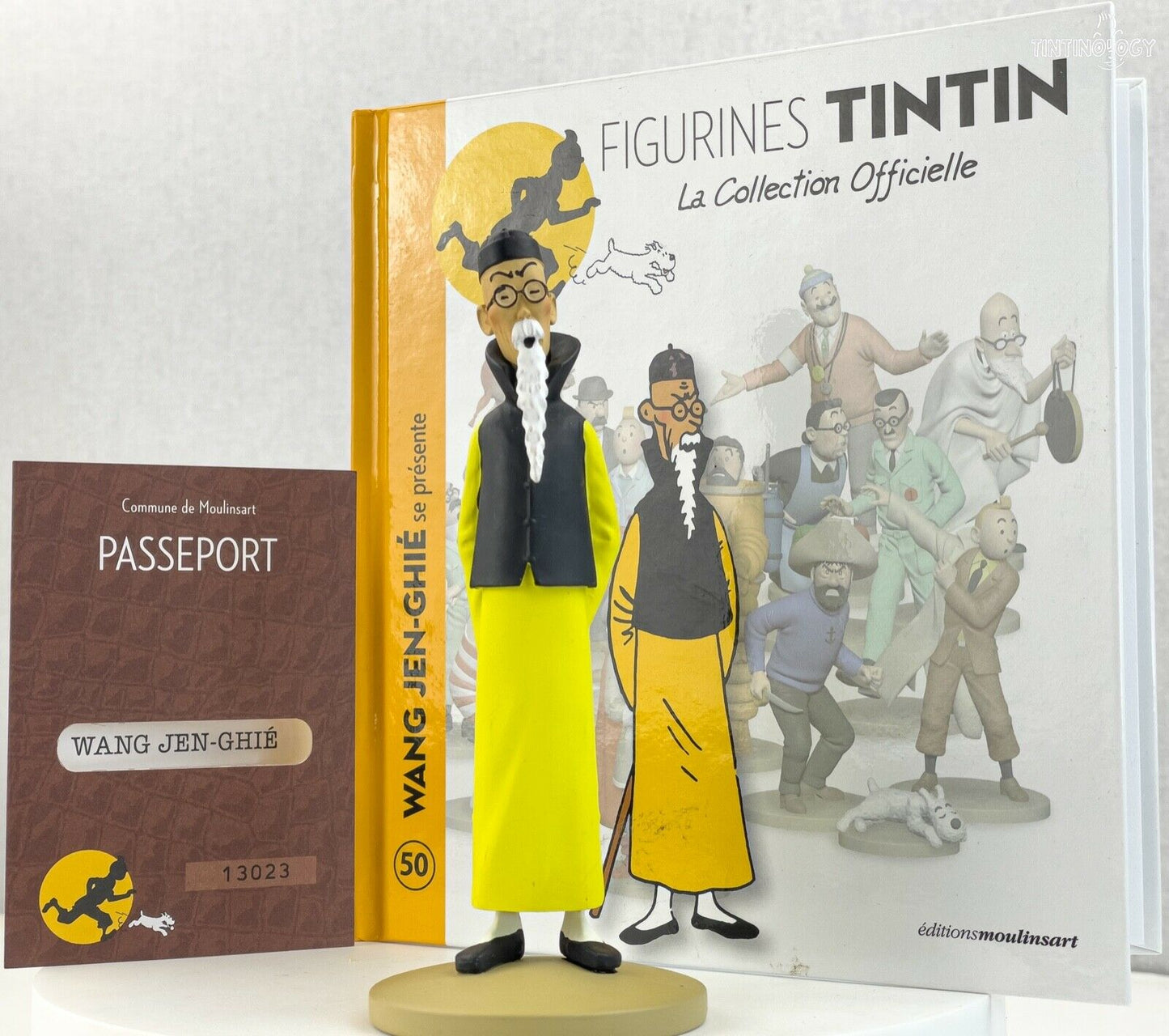 Tintin Figurine Officielle # 50 Mr Wang: Blue Lotus Herge model Moulinsart