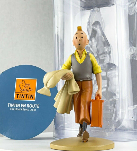 Tintin Figurine Moulinsart 42217: Tintin with Suitcase 12cm Officielle Figure 95