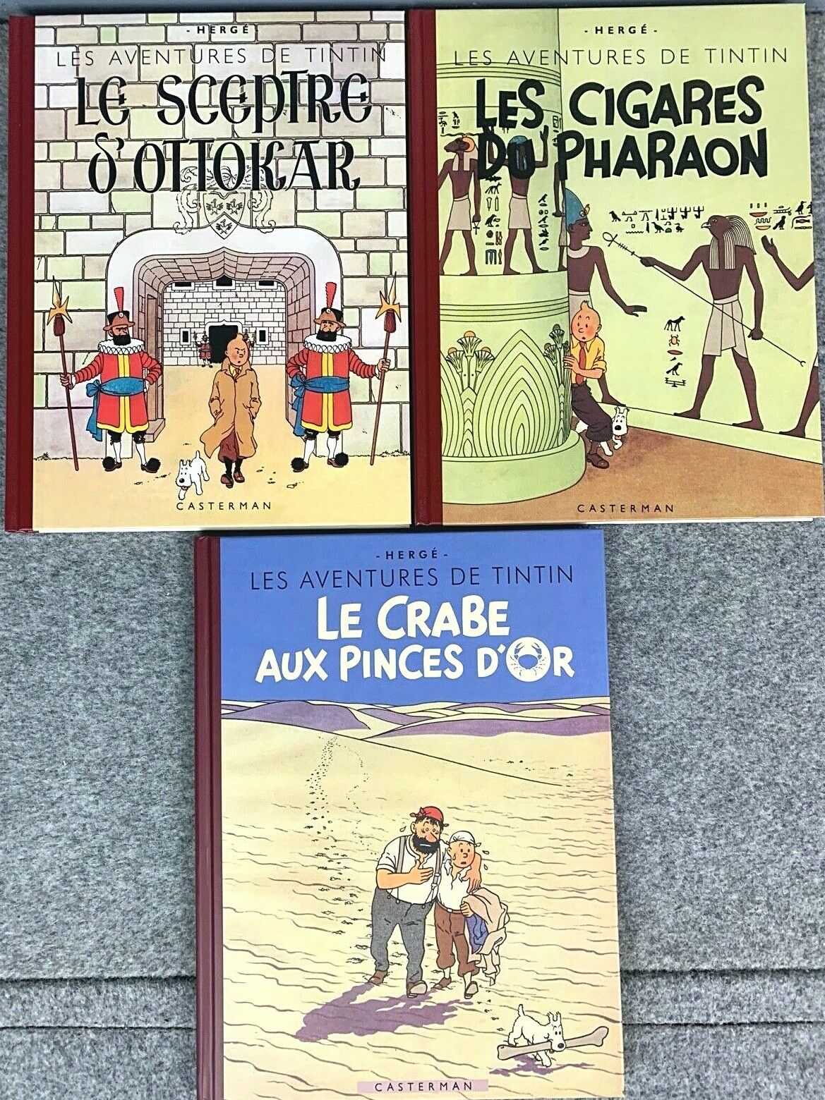 1st Edition Facsimile Hardback Tintin Books: Cigares/Ottokars/Crabe Se ...