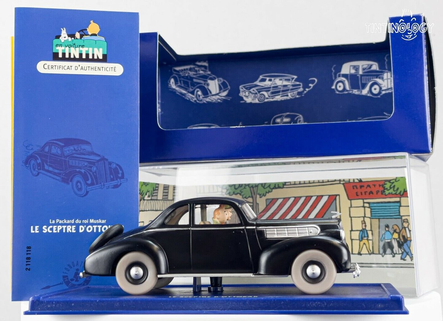 ATLAS TINTIN CAR # 18 Packard 6 - Ottokars Herge model car 1/43 Scale