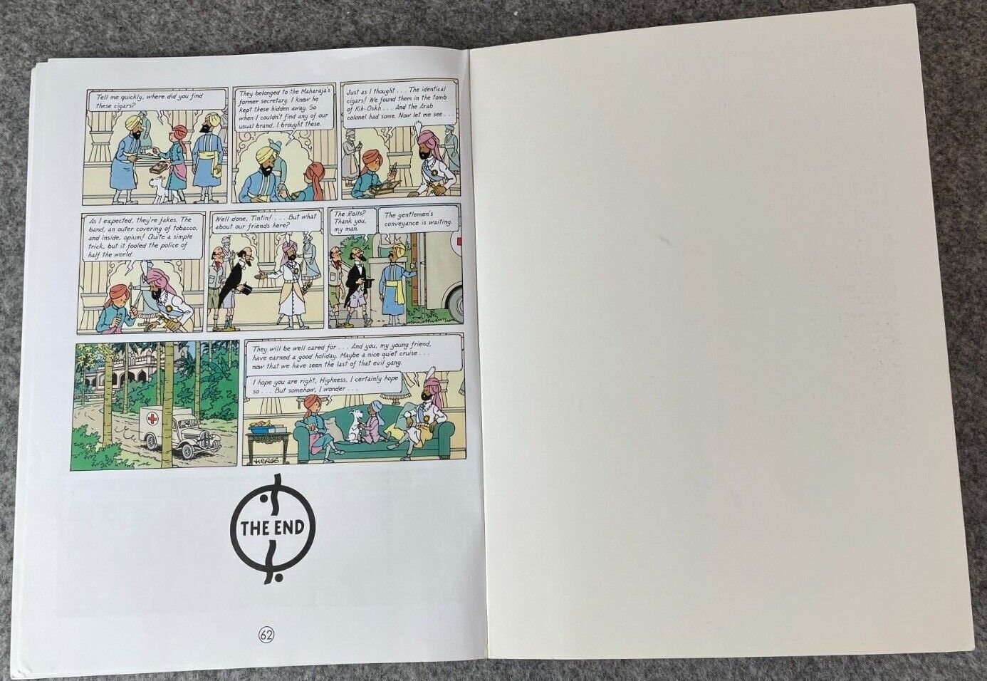 Cigars of the Pharaoh Tintin Book Egmont UK Paperback Edition