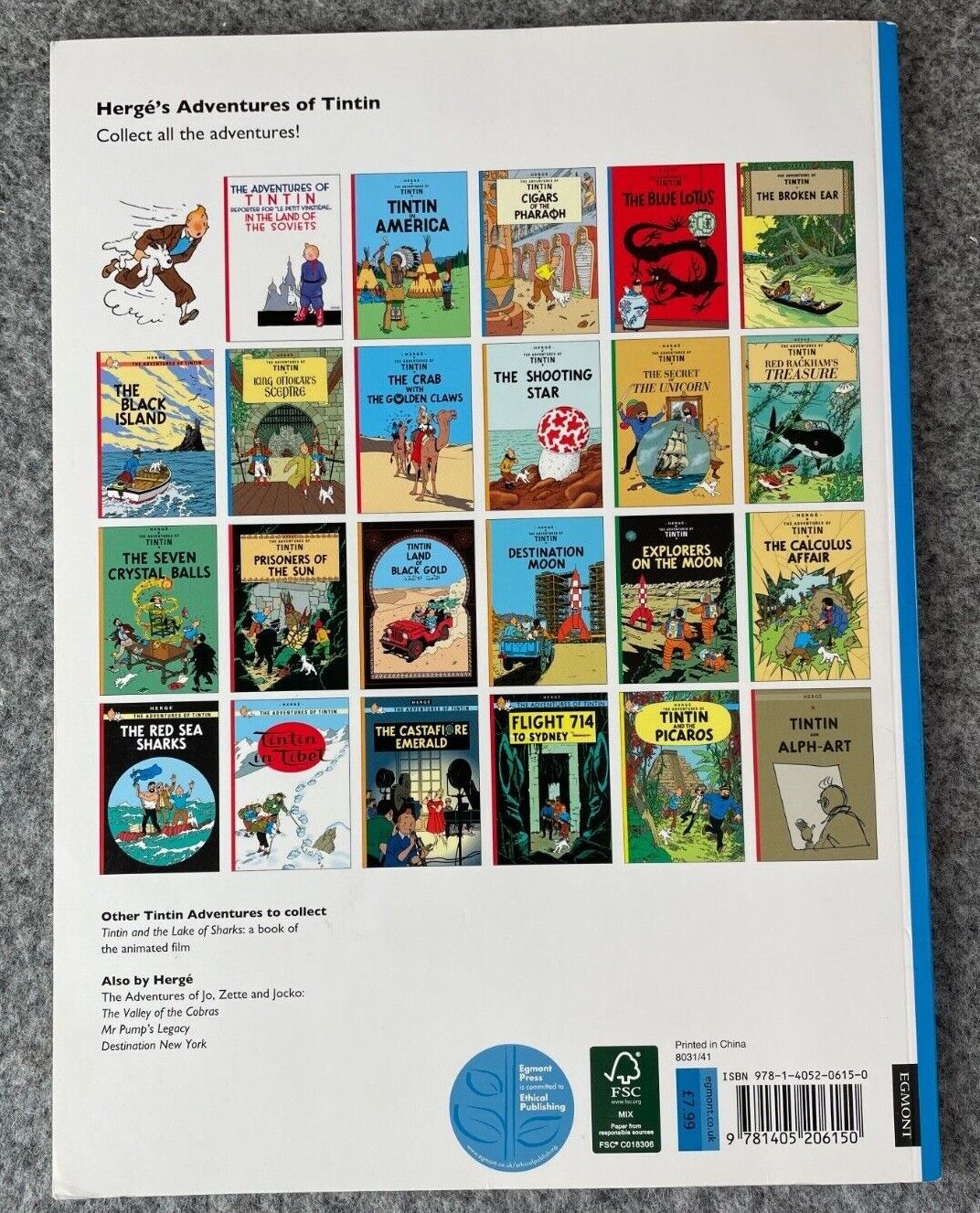 Cigars of the Pharaoh Tintin Book Egmont UK Paperback Edition