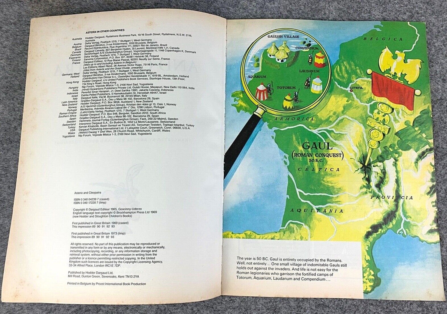 Asterix & Cleopatra - 1980s Hodder/Dargaud UK Edition Paperback Book Uderzo