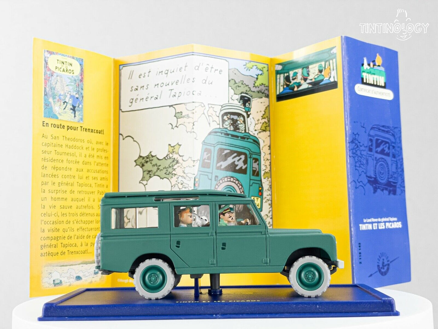ATLAS TINTIN CAR # 43 Land Rover Defender: Picaros Herge model voiture 1/43 Scal