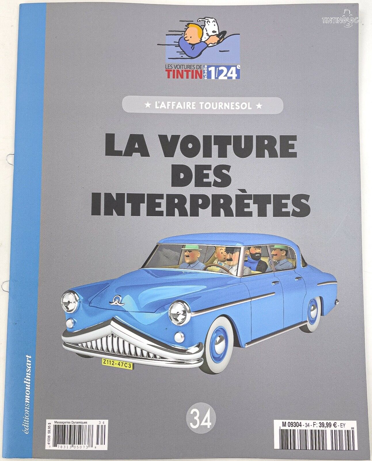 VOITURE TINTIN 1/24 # 34 Interpreters Car - Calculus Affair Hachette model car
