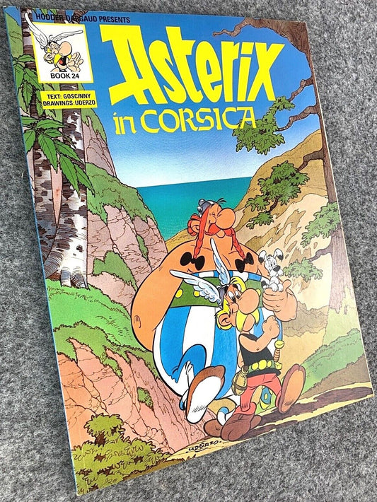 Asterix in Corsica - 1970/80s Hodder/Dargaud UK Edition Paperback Book Uderzo