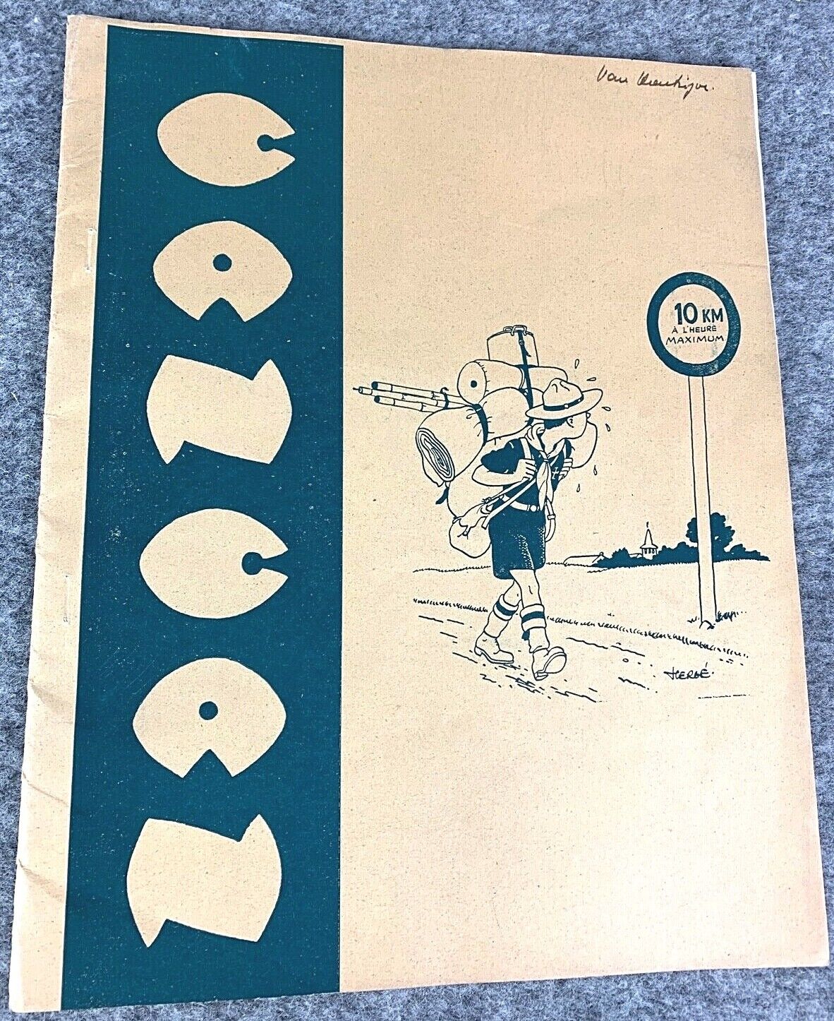 Vintage 1935 "CANCAN" Scout issue illustrated by Herge with notes EO Tintin