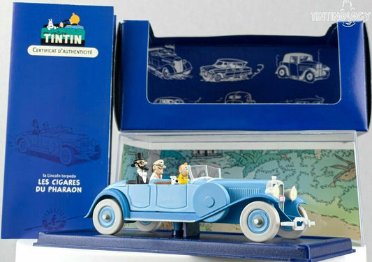 ATLAS TINTIN CAR # 5 Lincoln Torpedo - Cigars Pharaoh Herge model Voiture 1/43 Scale