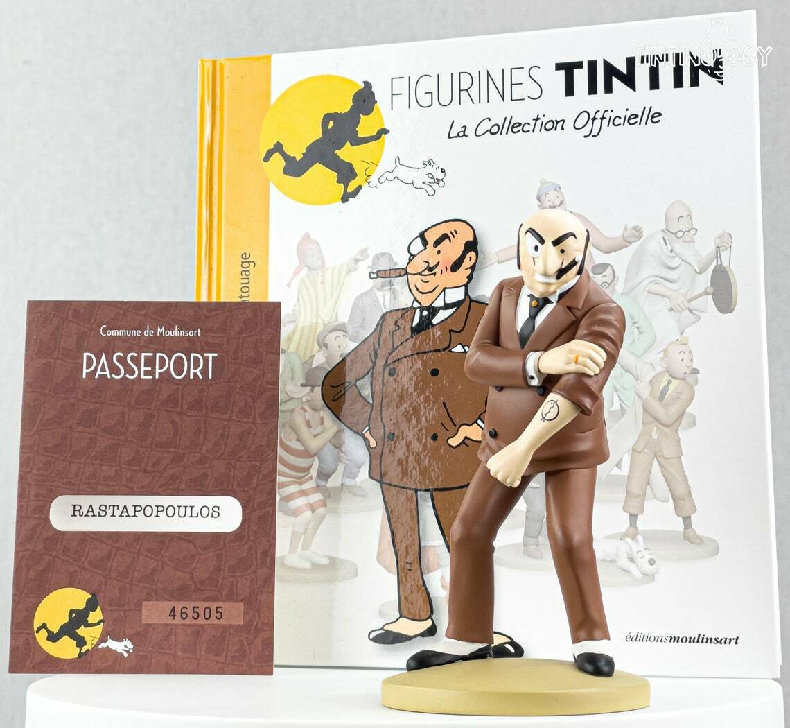 Tintin Figurines Officielle # 9 Rastapopoulos: Blue Lotus model ML resin Figure
