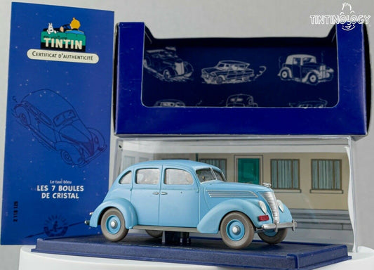 ATLAS TINTIN CAR # 25 Blue Ford Taxi 7 Crystal Balls Herge model car 1/43 Scale