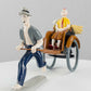 Pixi Figurines 4513: Tintin & Snowy in Rickshaw 1991 Blue Lotus Metal Figure