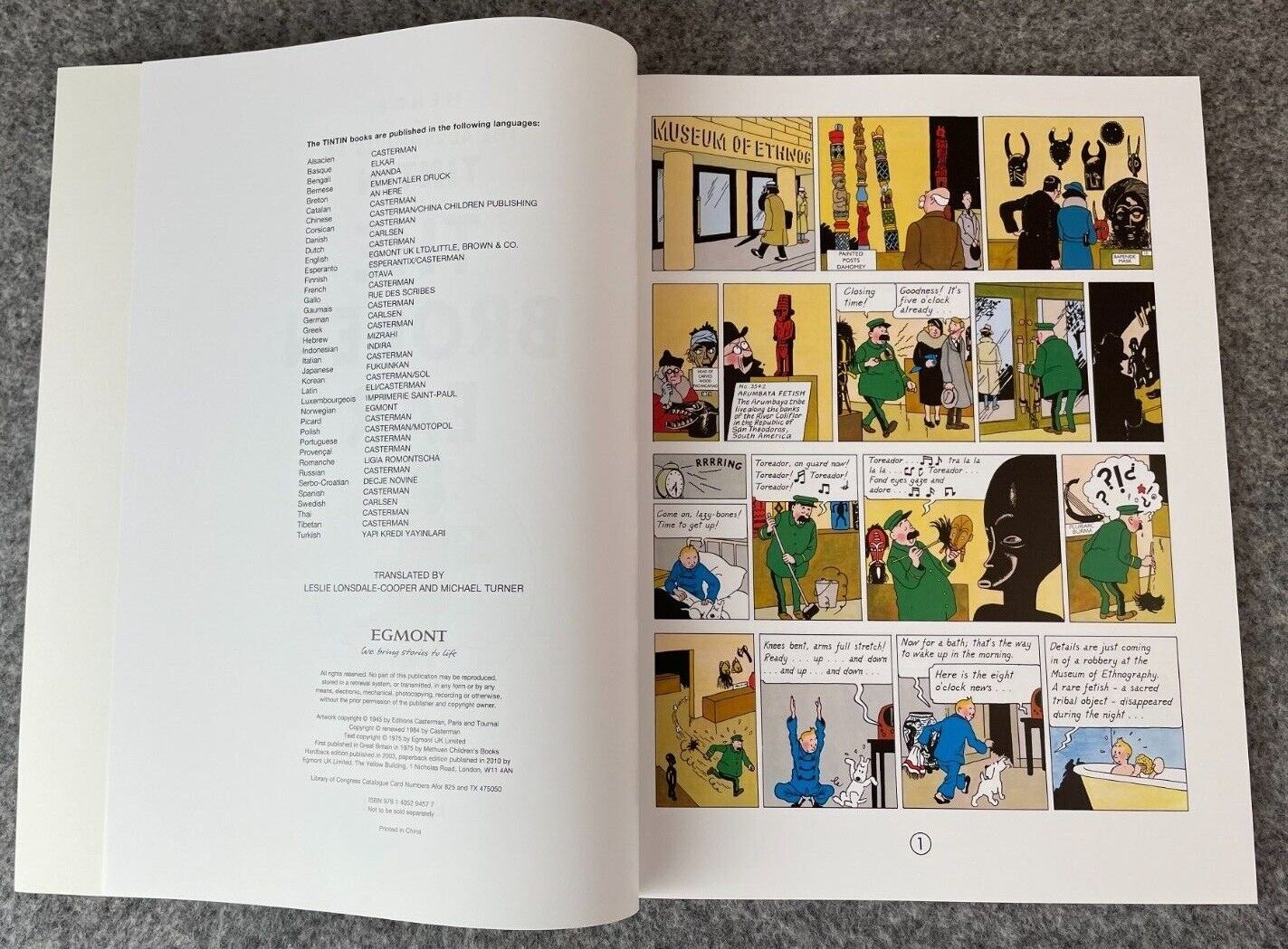 The Broken Ear Tintin Book Egmont UK Paperback Edition