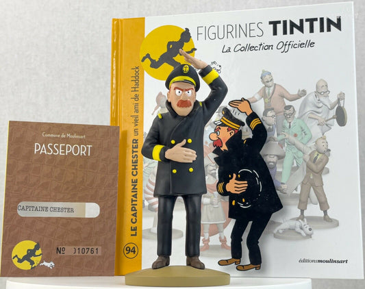 Tintin Figurines Officielle # 94 Captain Chester Herge model Moulinsart Figure