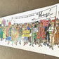 LARGE 180x29cm Tintin Poster Frieze - Carte De Voeux 1972 Ltd Edition Moulinsart