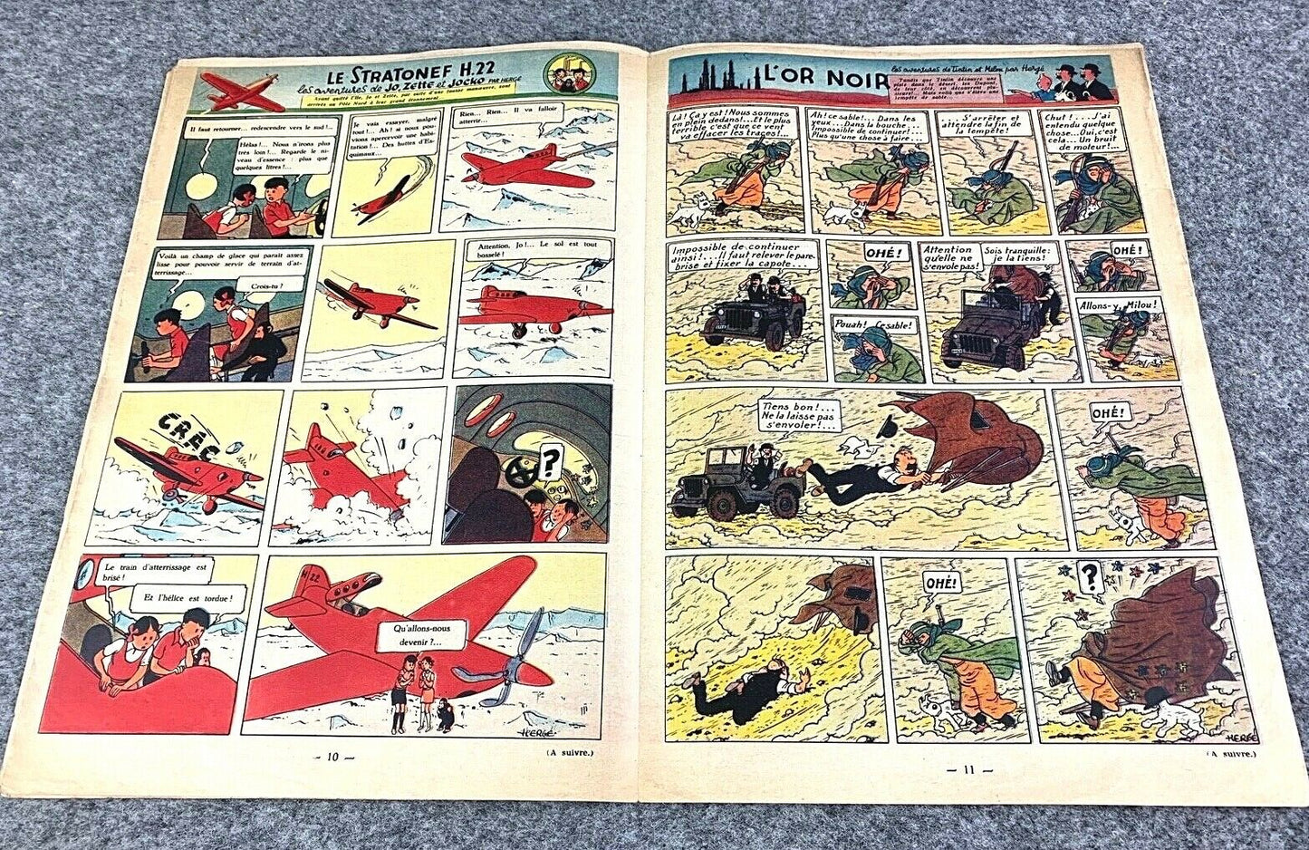 JOURNAL TINTIN Issue 16: 1949 Herge Cover Edition Vintage Comic EO Couverture