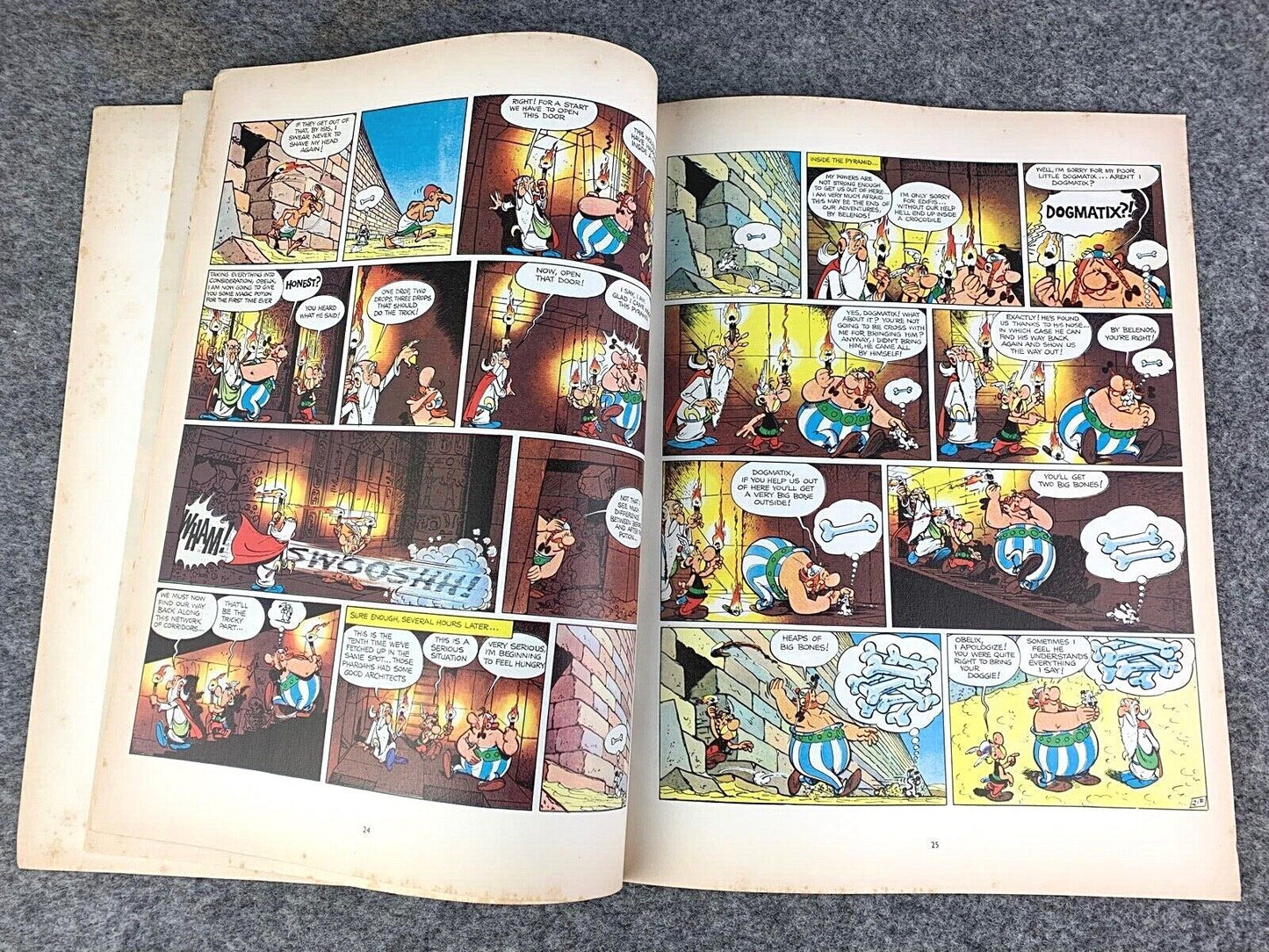 Asterix & Cleopatra - 1980s Hodder/Dargaud UK Edition Paperback Book Uderzo