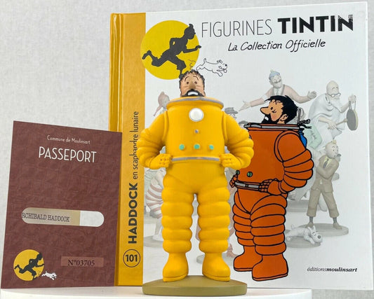 Tintin Figurines Officielle # 101 Haddock in Spacesuit Herge resin Model Figure